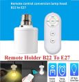 MOBICASE (Imported) Smart AC220V Wireless remote Control Lamp Holder With Timing Adjustment Function Smart Light LED Lamp Base Universal.