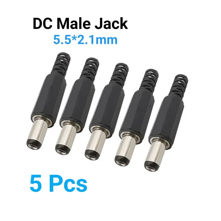5pcs%202.1mm%20MALE%20POWER%20JACK%205V%2012V%20DC%20Jack%20Male%20DC%20Power%20Jack%202.1mm%20Plug%20Power%20Supply%20Jack%20Adapters%202.1%C3%975.5mm%20For%20LED%20Strips%20Cable%20-%20Image%205