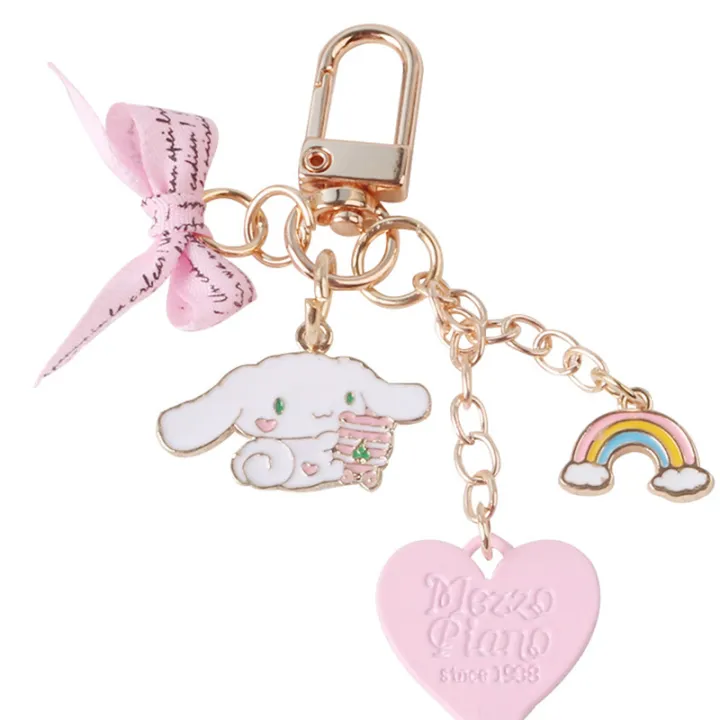 Cute%20Girls'%20Keychains%20Car%20Keys%20Key%20Chains%20Bag%20Decor%20Pink%20Rosette%20Rainbow%20Pendant%20-%20Image%206