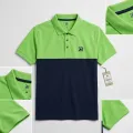 Budget-Friendly Men's Polo T-Shirt | Green & Black Color | 160 - 170 GSM Cotton | Soft & Breathable | Lightweight | Short Sleeve | Regular Fit. 