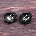 2 Pcs CR2450 Coin Cell Button Battery Socket Holder 2 Pins Black. 