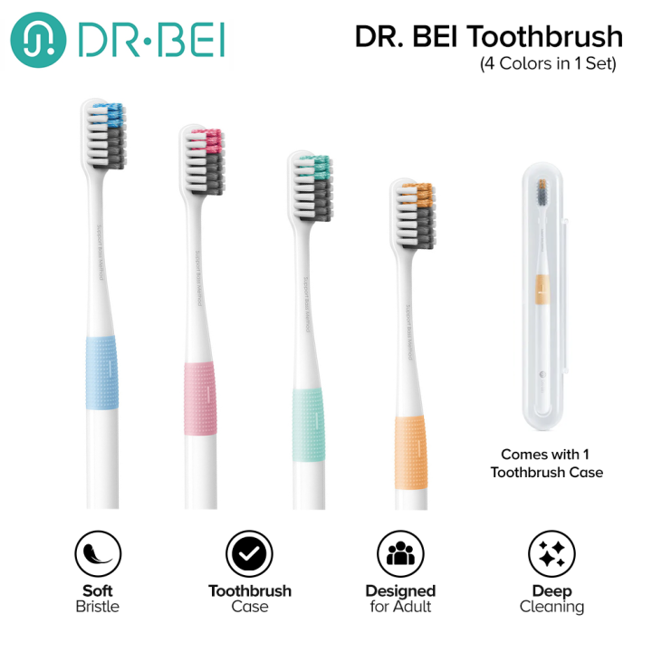 Xiaomi%20DR.%20BEI%20Toothbrush%204%20Colors%20in%201%20Set%20Dental%20Deep%20Cleaning%20Soft%20Bristles%20Adult%20Toothbrush%20with%201%20Toothbrush%20Case%20-%20Image%202