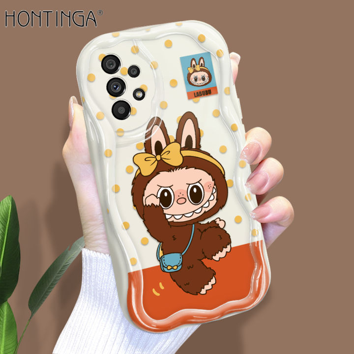 Hontinga%20for%20Samsung%20A73%205G%20Back%20Cover%20Cute%20Labubu%20Phone%20Case%20Cream%20Texture%20Wavy%20Edge%20Soft%20Mobile%20Cover%20-%20Image%202