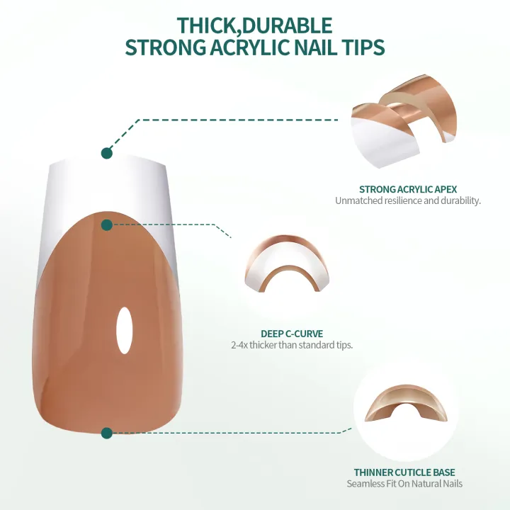 Nailpop%20French%20Tip%20Press%20on%20Nails%2014%20Sizes%20Medium%20Shape%20Pre-french%20Soft%20Gel%20Nail%20Tips%20Ultra%20Fit%20Full%20Cover%20Nails%20140pcs%20-%20Image%202