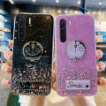 Phone case OPPO Reno 3 Shiny Ring Case Glitter Soft Transparent Doraemon Cases For OPPO Reno3 Back Cover Stars Moon Girls.