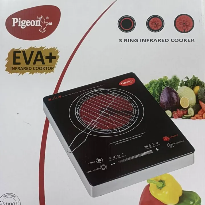 Pigeon Eva Plus 2000 Watt 3-Ring Infrared Cooker
