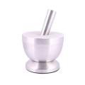 Stainless Steel Mortar and Pestle - Silver.