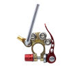 LI 2Pcs Car Battery Terminal Connector Kit 4 Way Positive Negative Pole Quick Release Terminal Clip Replacement Parts. 