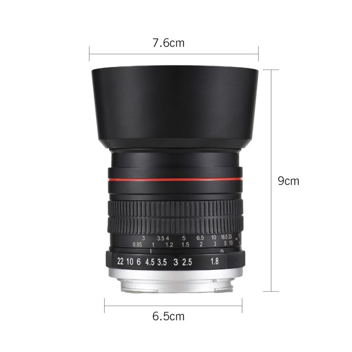 85mm%20Fixed%20Focus%20Camera%20Lens%20F1.8%20Large%20Aperture%20Manual%20Focus%20with%20EF%20Mount%207%20Groups%2010%20Elements%20-%20Image%202