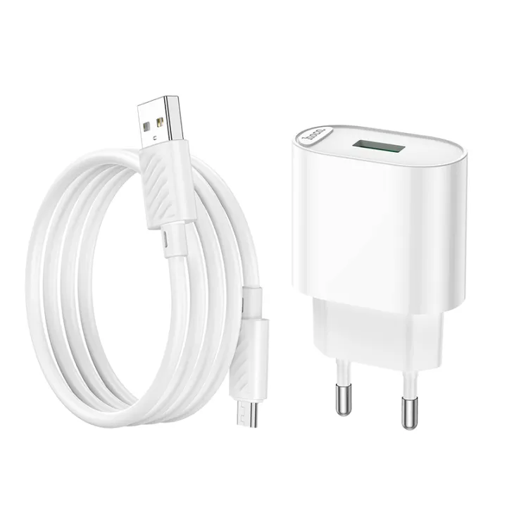 Hoco%20C109A%2018W%20QC3.0%20Fast%20Charging%20Wall%20Charger%20with%20Micro%20USB%20Cable%20EU%20Plug%20-%20Image%204