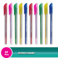 Econo Champ Ball Pen – Black Ink | Multi-Color Body | Pack of 30 Pens | Smooth Writing. 