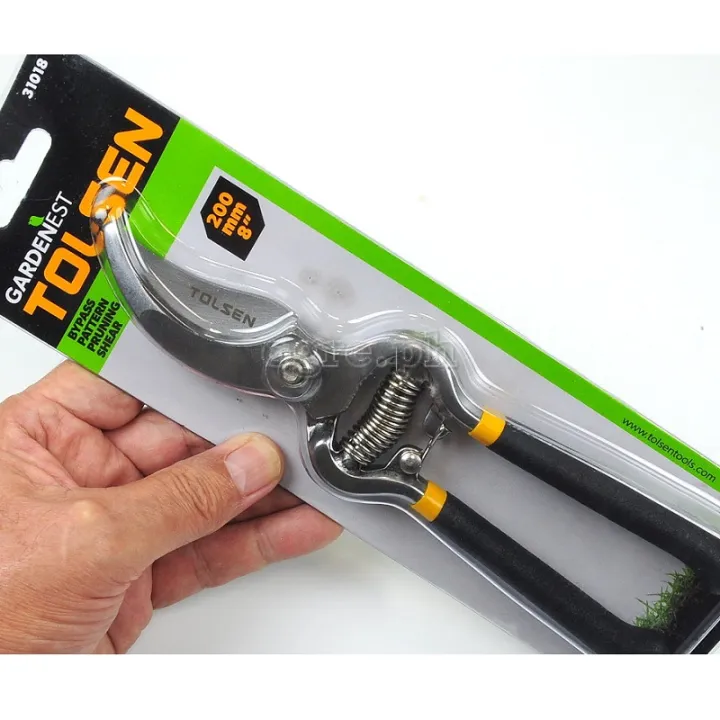 TOLSEN%208"%20Garden%20Pruning%20Shear%20Bypass%20Pattern%20200mm%20or%208%20Inch%20Dipped%20Handle%20Model:%2031018%20-%20Image%203