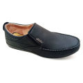 Black Artificial Leather Loafer shoe for Men. 