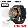 5pcs for KOSPET TANK T3 Ultra Tempered Glass Smart watch Screen Protector 9H 2.5D Film.
