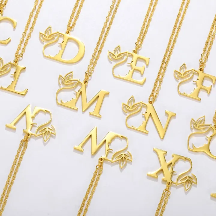 Fashion%20Beauty%20Face%20Flower%20Initial%20Stainless%20Steel%20Letter%20Pendant%20Necklace%20Fine%20Gold%20Plated%2026%20Alphabet%20Necklace%20for%20Women%20-%20Image%202