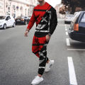 Tracksuit Set Men's Clothing 2 Pcs Summer Sports Suit 3d Print Smiley Casual Men Sets Outfits Long Sleeves T-shirt+Pants Male. 