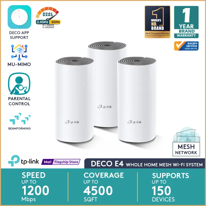 TP-Link%20Deco%20E4%20AC1200%20Mesh%20Wi-Fi%20Router%20Pack%20of%203%20-%20Image%203
