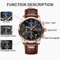 LIGE Men Watch Luxury Leather Waterproof Sport Quartz Wristwatch Chronograph Military Watch for Men Relogio Masculino Men‘s Gift 8953.