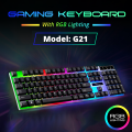 Gaming Keyboard Rgb Lighting G21 - Elevate Your Gaming Setup With Stylish Backlit Keyboard - Perfect For Gamers.
