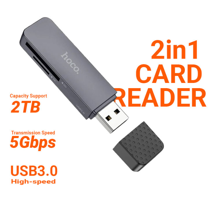 Hoco High-Speed 2-in-1 USB Card Reader