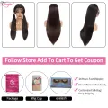 2# Straight Lace Front Wig Dark Brown Lace Front Wig Ttransparent Lace Wigs For Women Human Hair 13x4 Lace Frontal Wig 30 Inches. 