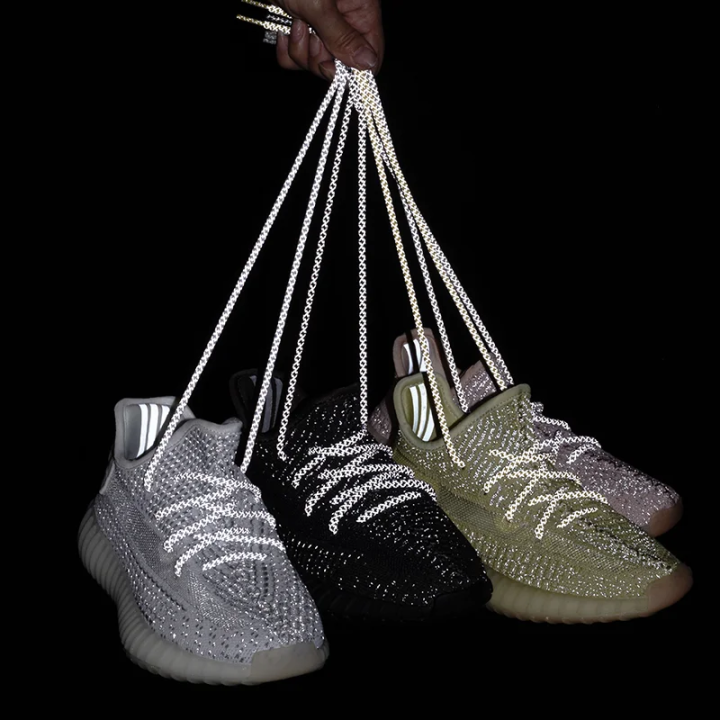1 Pair 100 CM Round Reflective Shoelaces for Shoes Sneakers Night Luminous Sneaker Running Shoelace 100CM Fluorescent Shoestrings