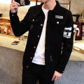 2019 Harajuku Ripped Jeans Jacket Men Black Streetwear Destroy Casual Slim Denim Jeans Men Windbreaker Bomber Jacket. 