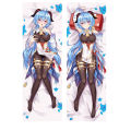 Genshin Impact Equal Body Pillow Ganyu Keqing Qiqi Walnut Eula Anime Long Pillow Two-dimensional Gift. 