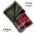5 Piece Pocket Towel Rumal Multicolor.