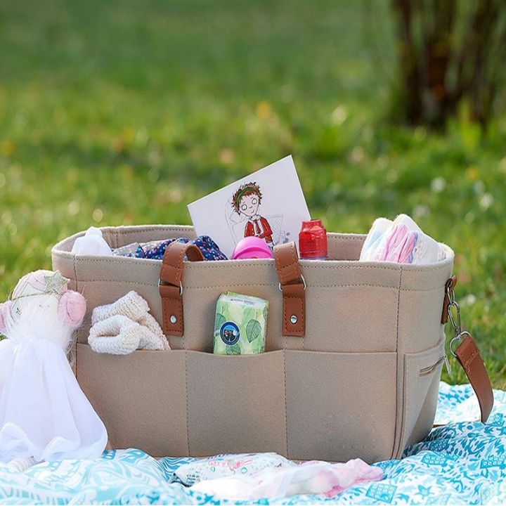 Durable%20Baby%20Diaper%20Caddy%20Organizer%20&%20Changing%20Pad,%20Unisex%20Portable%20Storage%20Bin%20for%20Travel%20or%20Home,%20Eco-Friendly%20Felt%20Basket%20Bag%20with%20Customizable%20Compartments,%20Leather%20Handles%20-%20Image%209