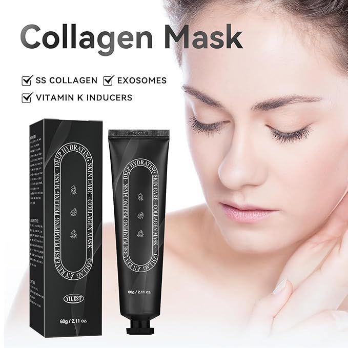 Collagen Face Mask, Deep Collagen Anti Wrinkle Lifting Mask, Peel Off Face Mask, Glass Skin Face Mask, Korean Glass Skin Face Mask, Glowy Skin, Skin Elasticity | 2.11fl.Oz, 60ml