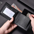 High-quality Black PU Leather Fashionable Wallet for Men.