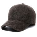 Winter Baseball Caps for Men Ear Flaps Thinken Adjustable Snapback Hat Outdoor Trucker Cap Male.
