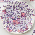 Panda Online 40PCS Cute Bear Rabbit Emoji PET Stickers Album Diary Journal Decorative Scrapbooking DIY Waterproof Sticker.