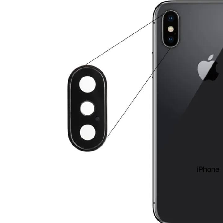 for iPhone X Camera Main Glass Replacement Glass Slide, Glass Replacement Replace Objective Lens BACK Camera Rear Camera