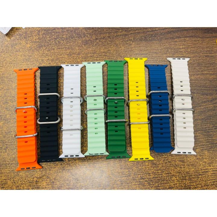 Ocean Silicon strap smart Watch ultra Strap 49mm(42/44/45mm) For HW8 Utra, H10 Ultra , No.1 Dt8 & DT8 Ultra +Ultra, microwear w68 ultra , Z59 ultra, N8 Ultra, GS8 &  GS8 + ultra and watch 8 ultra