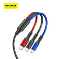 Awei 3 in 1 Multi Charging Cable For Usb Micro & Type C. 
