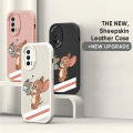 YYDS for OPPO A18 A38 Back Cover Cute Jerry Tom PU Leather Phone Case Ultra Thin Soft Drop Protection Case.