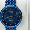 MBG GUCC Round Joss Steeliness Steel Watch For Women Silver& White.