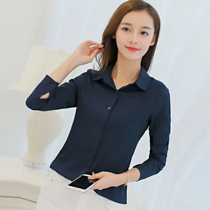 Women%20Blouse%20Office%20Shirt%20Lapel%20Long%20Sleeve%20Work%20Wear%20Korean%20Slim%20Formal%20Tops%20Single%20Breasted%20Elegant%20Shirt%20Female%20Clothing%20-%20Image%202