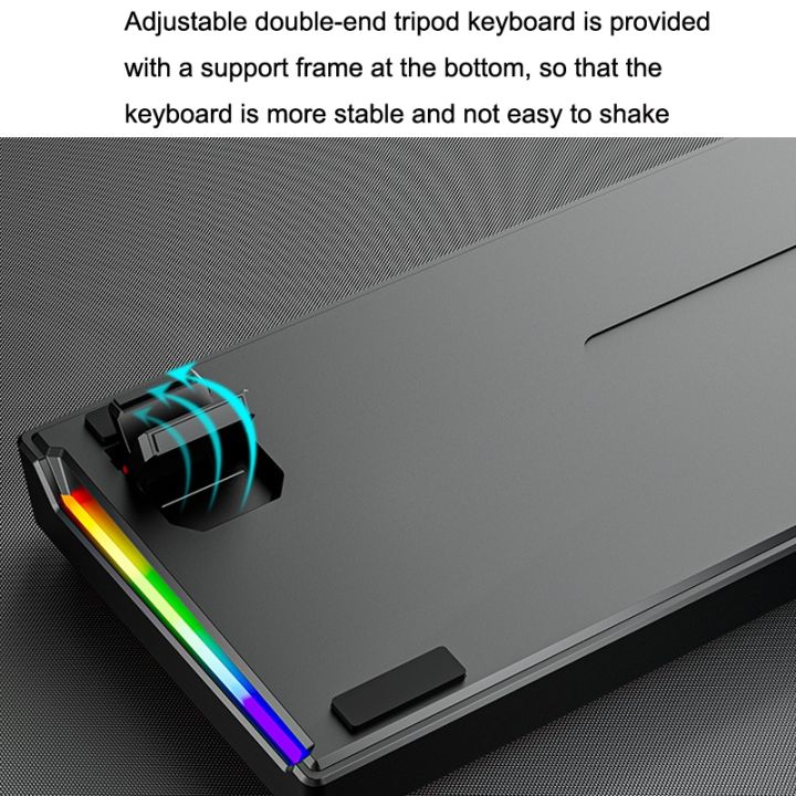 LEAVEN%20K620%2061%20Keys%20Hot%20Plug-in%20Glowing%20Game%20Wired%20Mechanical%20Keyboard,%20Cable%20Length:%201.8m,%20Color:%20Black%20White%20Green%20Shaft%20-%20Image%205