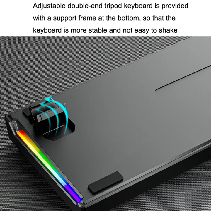 LEAVEN%20K620%2061%20Keys%20Hot%20Plug-in%20Glowing%20Game%20Wired%20Mechanical%20Keyboard,%20Cable%20Length:%201.8m,%20Color:%20Black%20White%20Green%20Shaft%20-%20Image%204