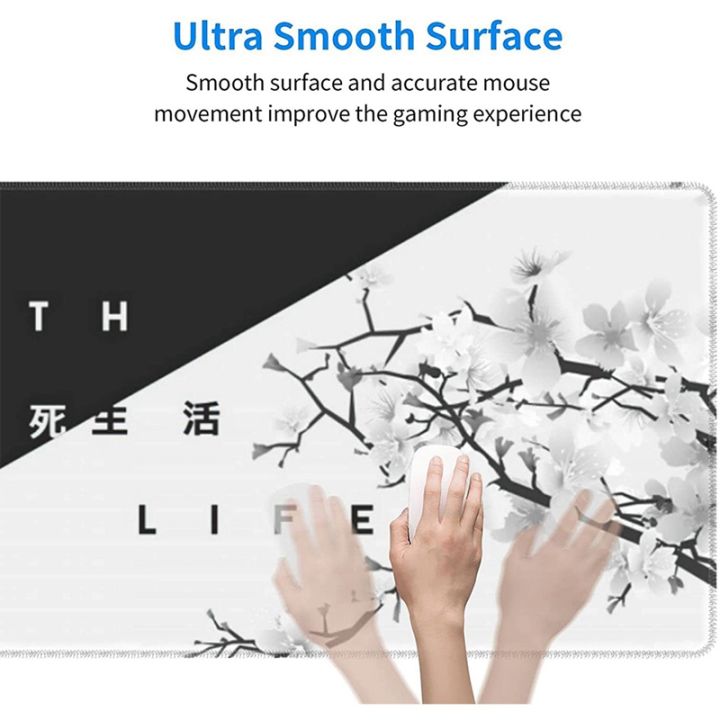 %E3%80%907Rings%20Store%E3%80%91%EF%BC%88NEW%EF%BC%89Black%20and%20White%20Cherry%20Blossom%20Gaming%20Mouse%20Pad,Large%20Mouse%20Mat%20Desk%20Pad,%20Stitched%20Edges%20Mousepad,%2031.5%20x%2011.8%20Inch%20-%20Image%207