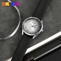 SKMEI Men Quartz Watch Leather Strap Waterproof Watch Fashion Minimalist Style For Men 1991. 