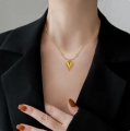 Heart Pendant Necklace For Women Metal Jewelry Simple Chain Choker Party Gift. 