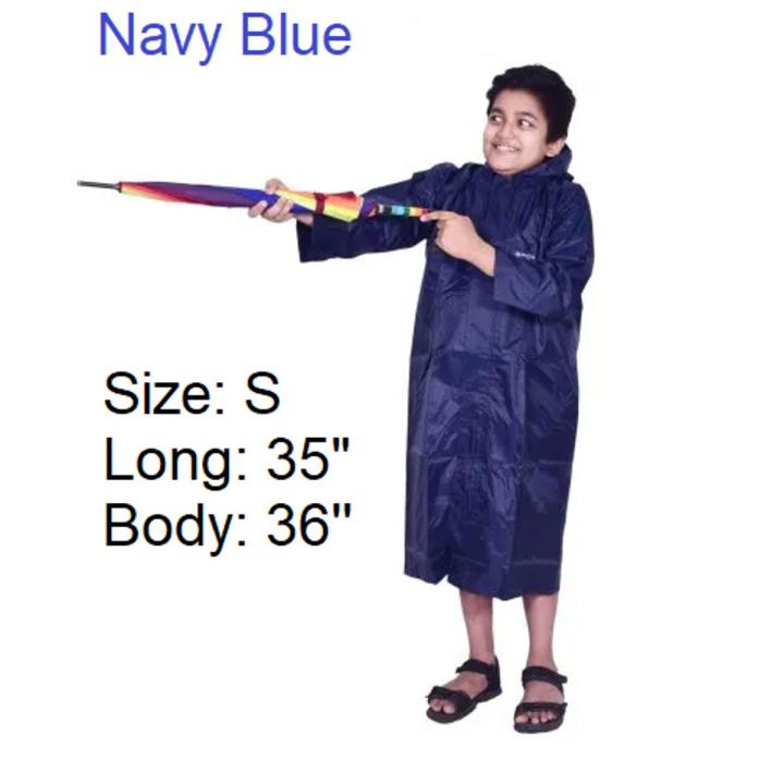 PVC - Polyester Raincoat For baby or Kids ( Boy or Girl )- Navy Blue