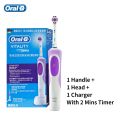 Original Oral B Vitality Electric Toothbrush Smart Timer Adult Toothbrushes Waterproof Inductive Rechargeable Oralb Deep Clean. 