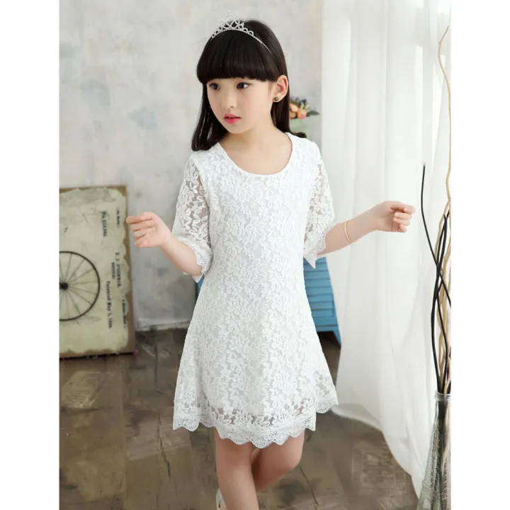 Little%20Girl%20Flower%20Lace%20Princess%20Dress%202y%20to%207y%20round%20neck%20high%20neck%20Kids%20Summer%20Sweet%20Sleeveless%20Dress%20-%20Image%202