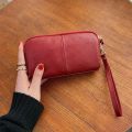 Genuine Leather Women's Handbag 2023 New Zipper Fashion Trend Grab Bag Wholesale Top Layer Cowhide Simple Wallet Crossbody Bag.
