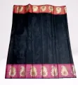 Black color saree/sari/share with two color combination jacquard design par /80% cotton mix sari  collection for women.. 